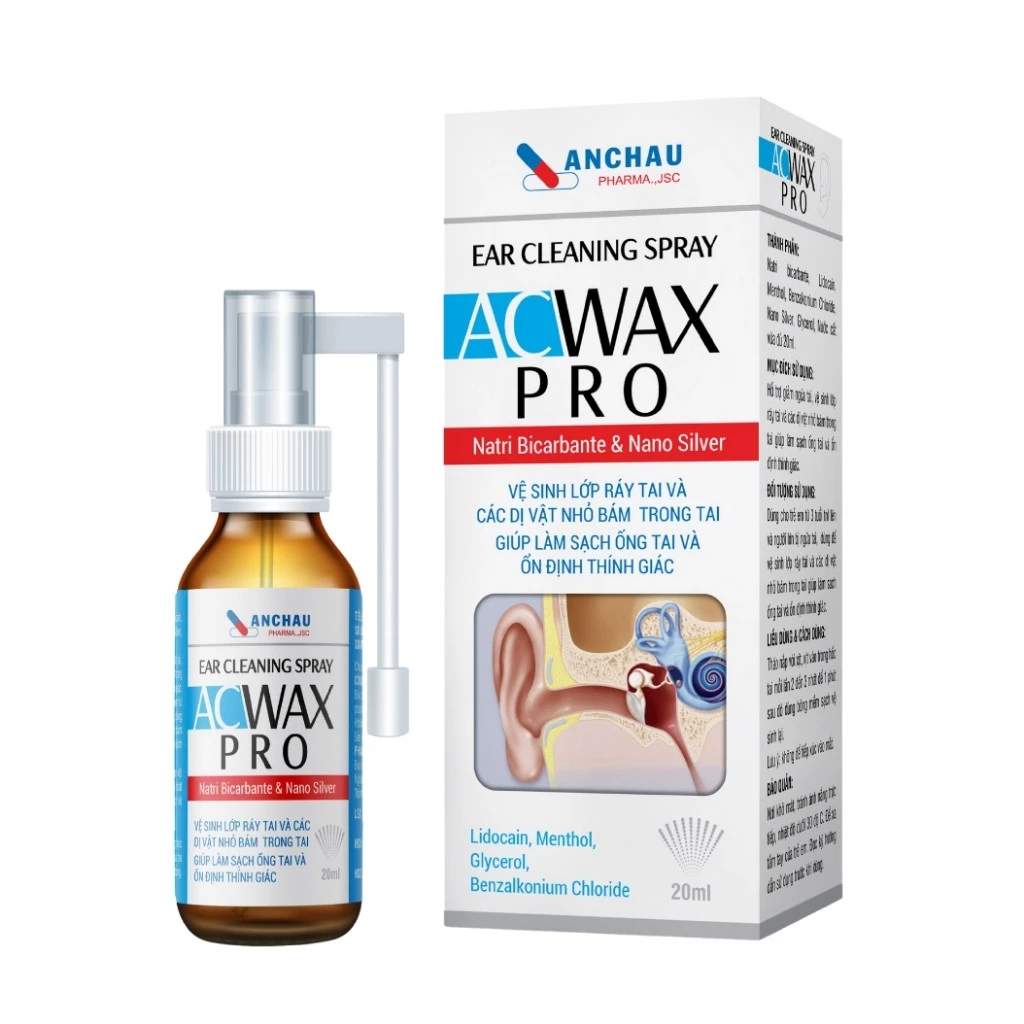 Xịt Vệ Sinh Ráy Tai Cho Bé & Người Lớn Acwax Pro