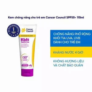 Kem Chống Nắng Dành Cho Trẻ Em Cancer Council Kids Sunscreen SPF50+ (110ml)