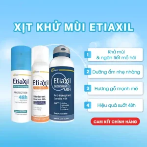 Xịt Khử Mùi Toàn Thân Etiaxil Deodorant 48h Aérosol 150ml Dạng Phun Sương Dùng Cho Cả Nam Và Nữ