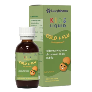 Henry Blooms Kids Liquid Cold And Flu With Elderberry 100ml – Hỗ Trợ Làm Dịu Triệu Chứng Cảm Cúm