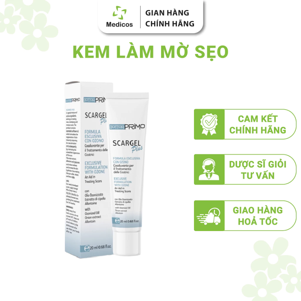 Kem Làm Mờ Sẹo DottorPrimo Scargel Plus 10ml/20ml- Dùng Được Khi Vết Thương Còn Ướt